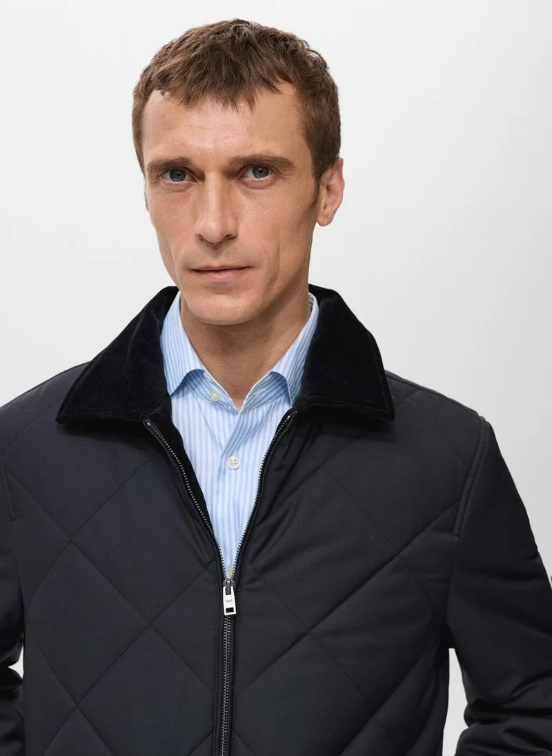 Mango Man  Quilted water repellent jacket for Men | Best Price UAE